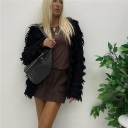 cardigan corto senza bottoni peneri